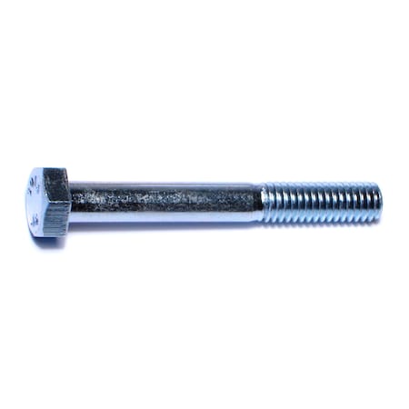 Midwest Fastener Grade 2, 5/16"-18 Hex Head Cap Screw, Zinc Plated Steel, 2-1/2 in L, 100 PK 00035